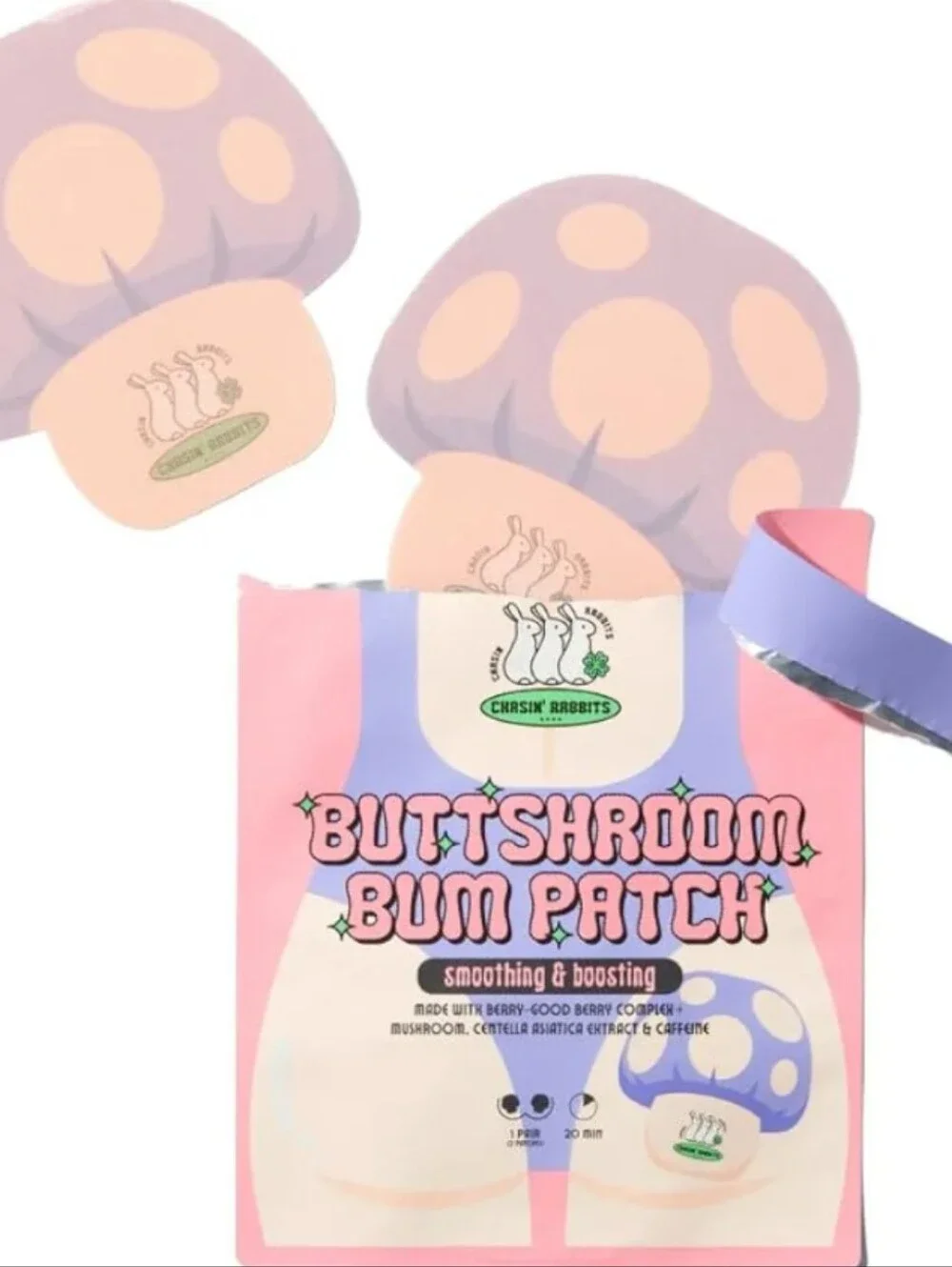🍄 👽 Alien Plush Sleep Mask + Mushroom Buttshroom Bum Patch Fun Bundle 🆕